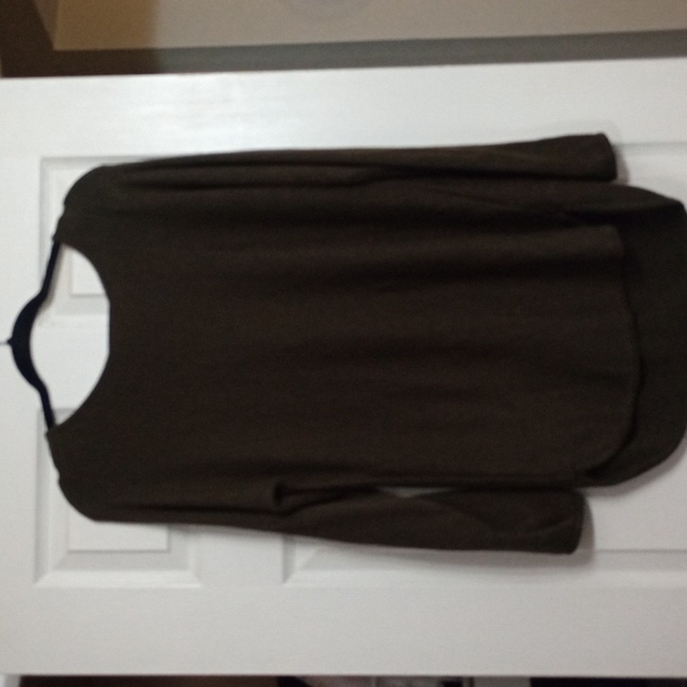 Michael Kors Olive Off-the-Shoulder Sweater